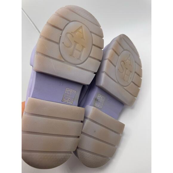 ASH Blue periwinkle Shilo Leather Slide Sandals size 37/ US 7 - Picture 9 of 13